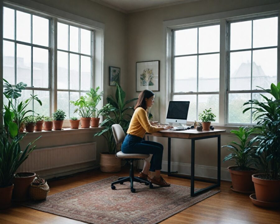 Como montar uma rotina de trabalho sustentável em casa