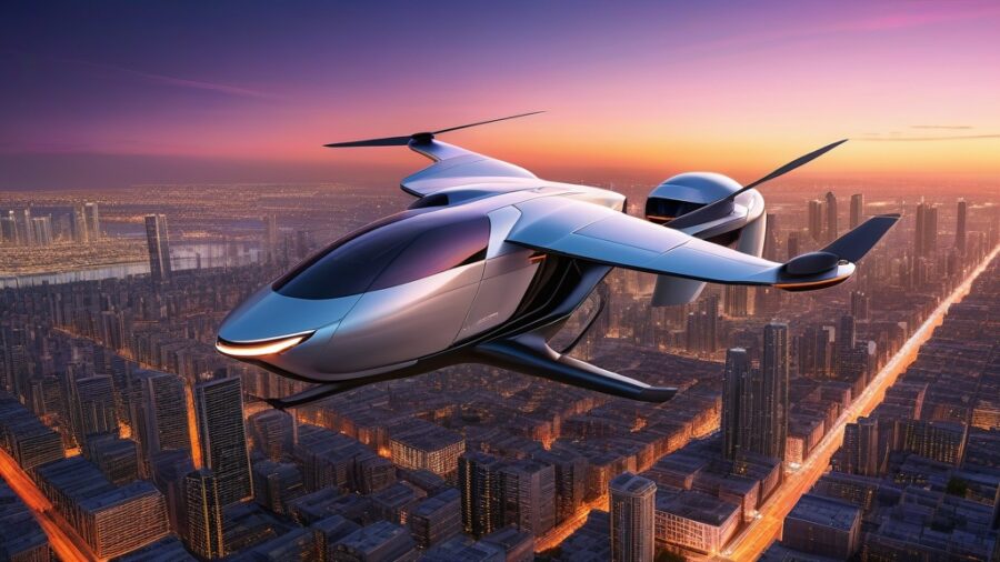 Transporte Aéreo eVTOL: O Futuro dos Voos Urbanos